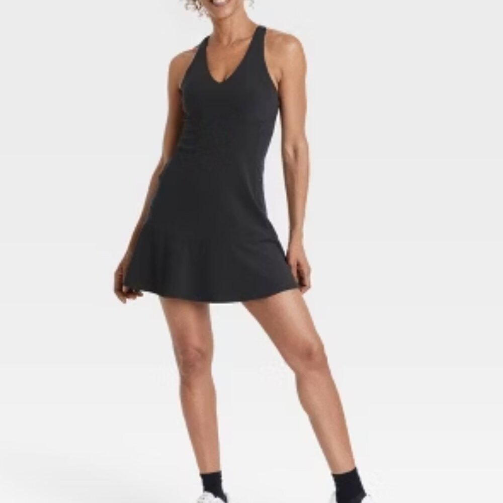 all in motion Everyday Soft Double V Black Active Dress/NWT/S